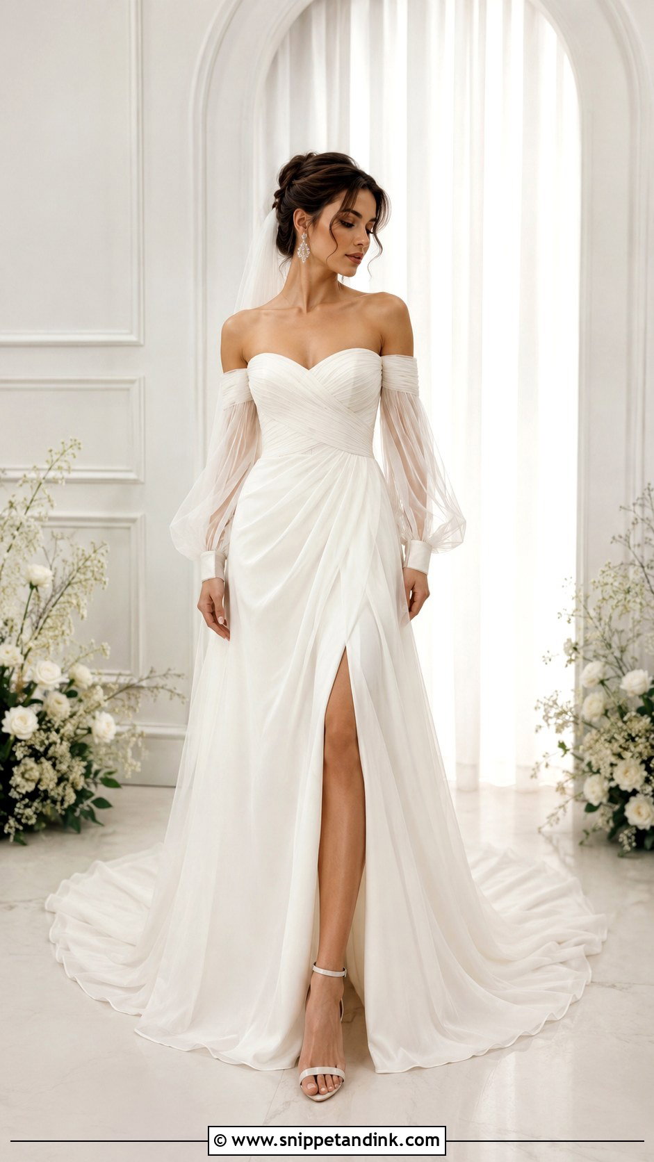Detachable Sleeve Wedding Dress - Snippet and Ink - 25 Wedding Dress with Long Sleeves
