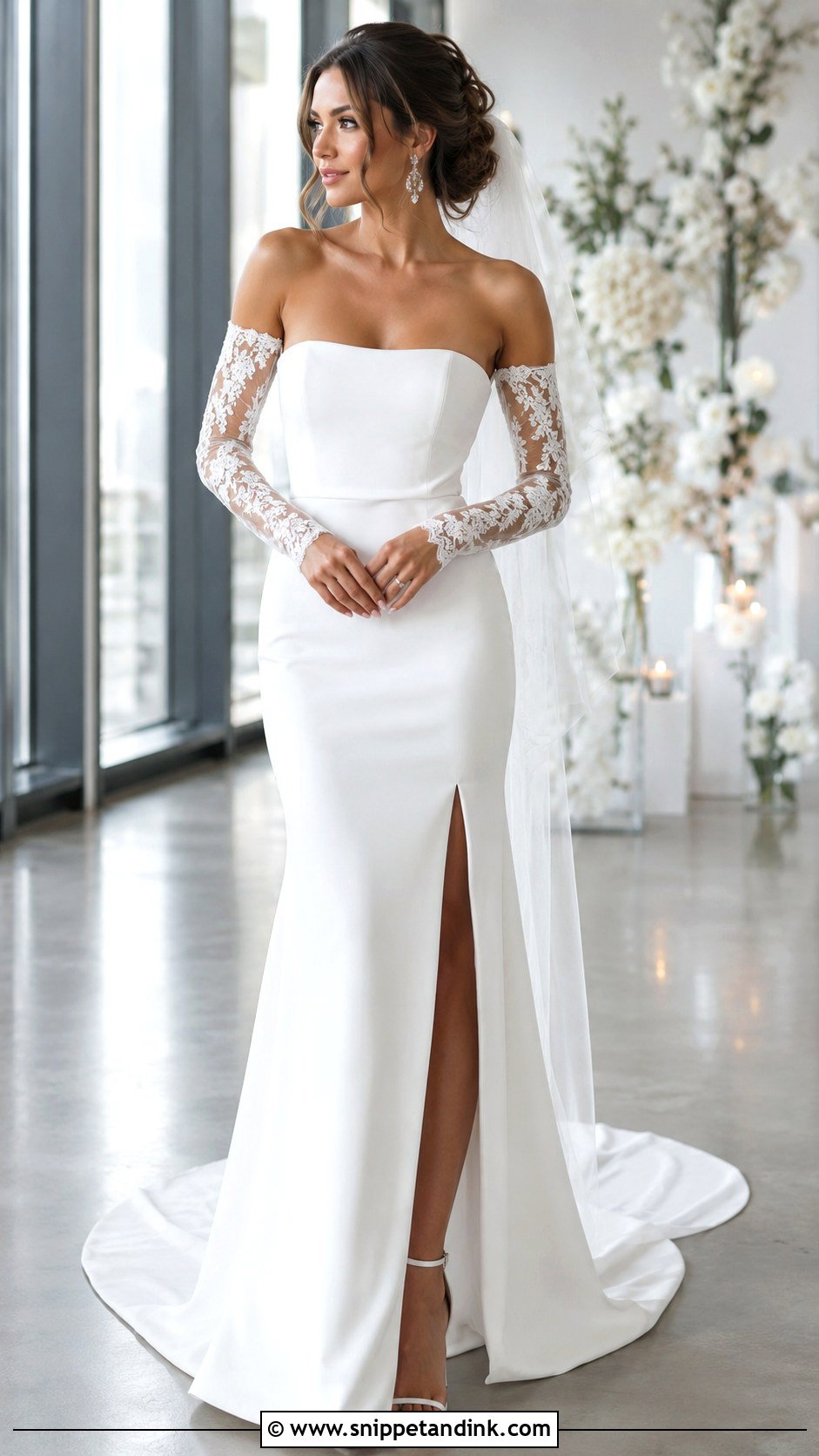 Detachable Sleeve Wedding Dress - Snippet and Ink - 25 Wedding Dresses with Long Sleeves