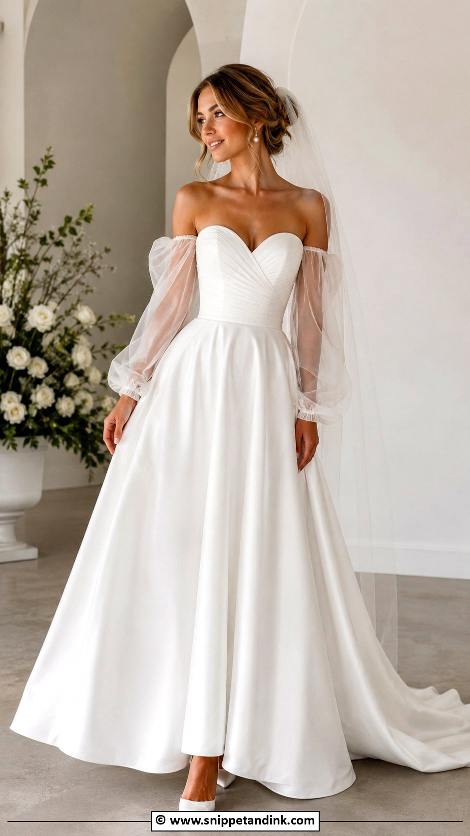 Detachable Sleeve Wedding Dress - Snippet and Ink - 30 Ethereal Wedding Dress Romantic Ideas