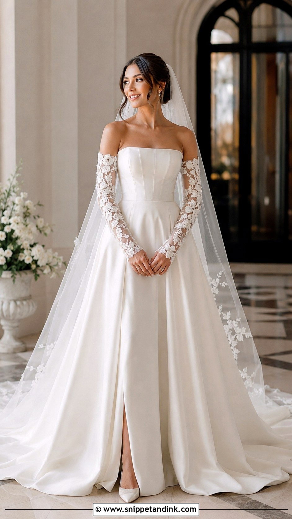 Detachable Sleeve Wedding Dress - Snippet and Ink - 20 Fairytale Wedding Dress with Sleeves