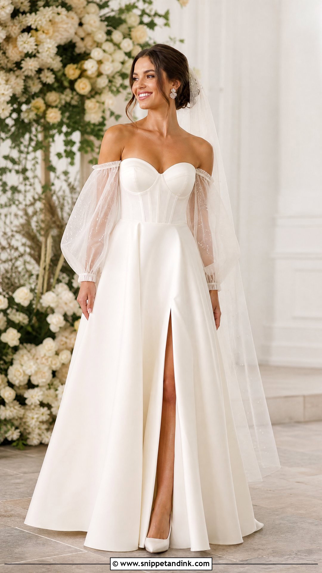 Detachable Sleeve Wedding Dress - Snippet and Ink - 20 Wedding Dress for Small Bust Ideas