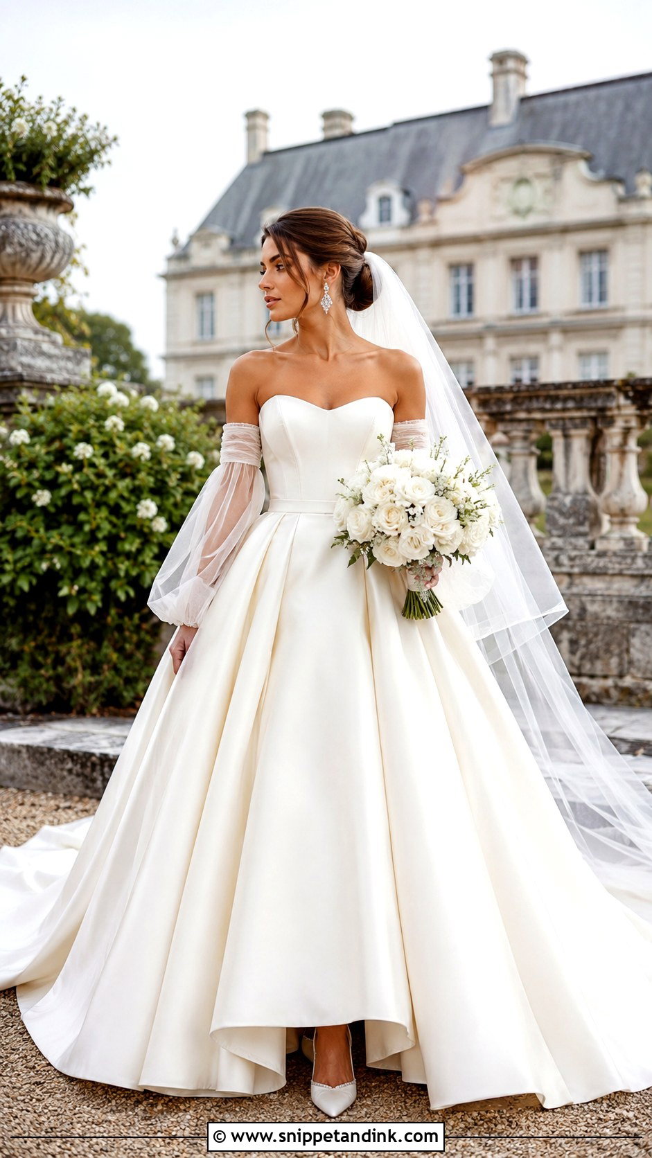Detachable Sleeve Wedding Dress Ballgown - Snippet and Ink - 20 Elegant Wedding Dress Ballgown Ideas
