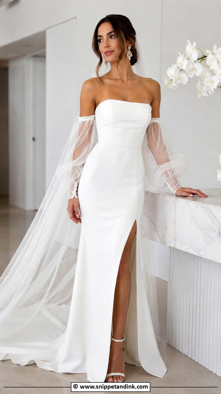 Detachable Sleeve Wedding Dress - Snippet and Ink - 25 Classy Wedding Dresses