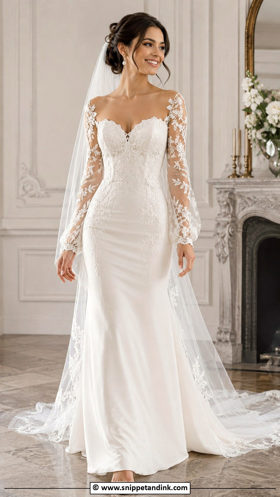 Detachable Sleeve Wedding Gown - Snippet and Ink - 35 Wedding Gowns