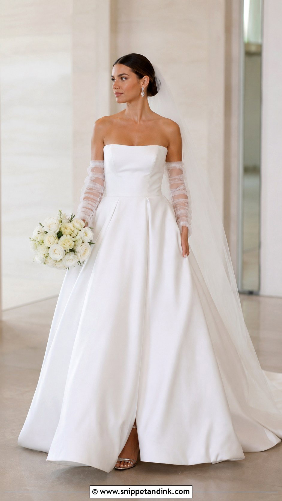 Detachable Sleeves for a Wedding Dress - Snippet and Ink - 20 Adding Sleeves to Wedding Dress