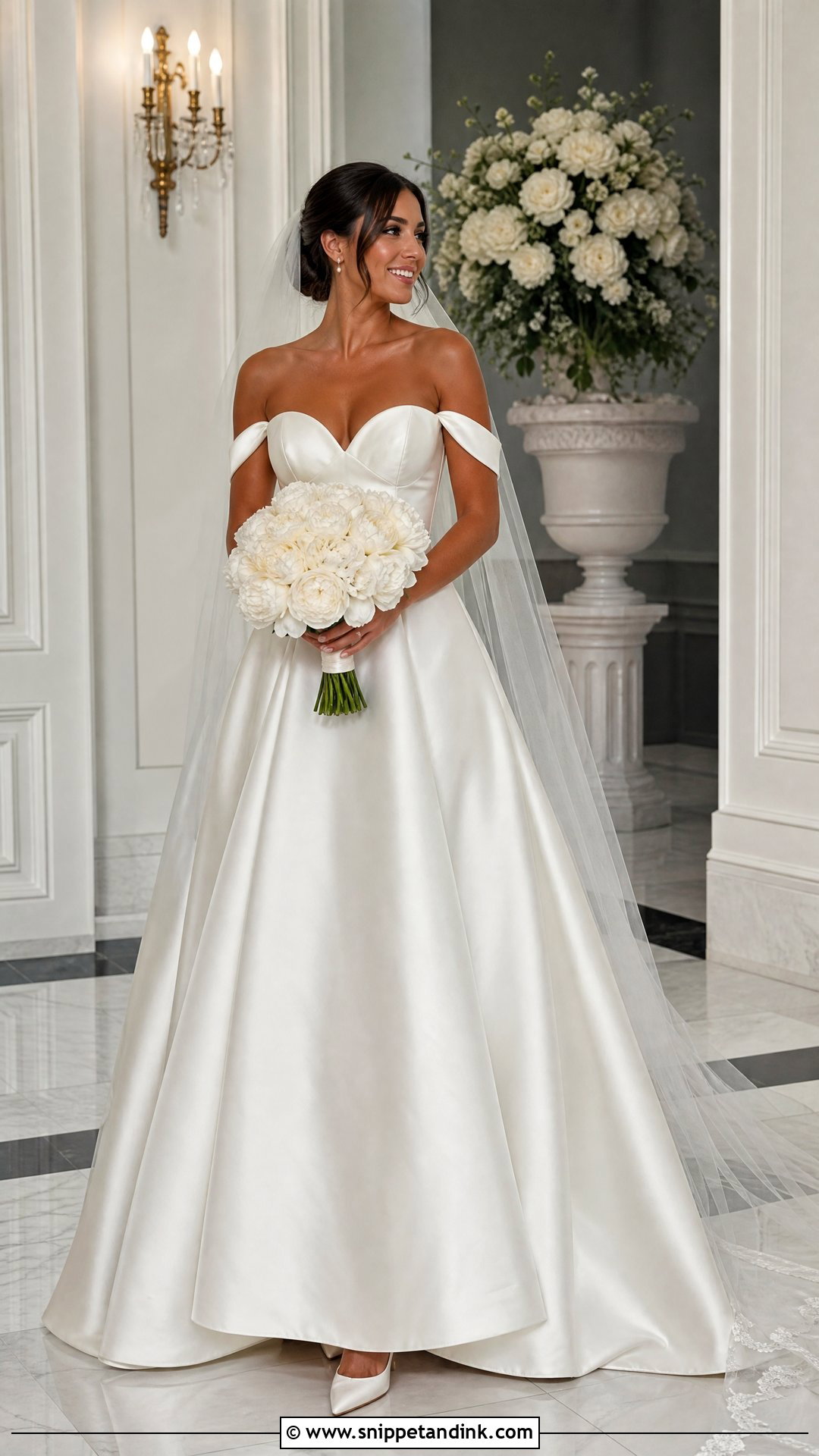 Detachable Strap Satin Wedding Dress - Snippet and Ink - 20 Wedding Dresses Straps