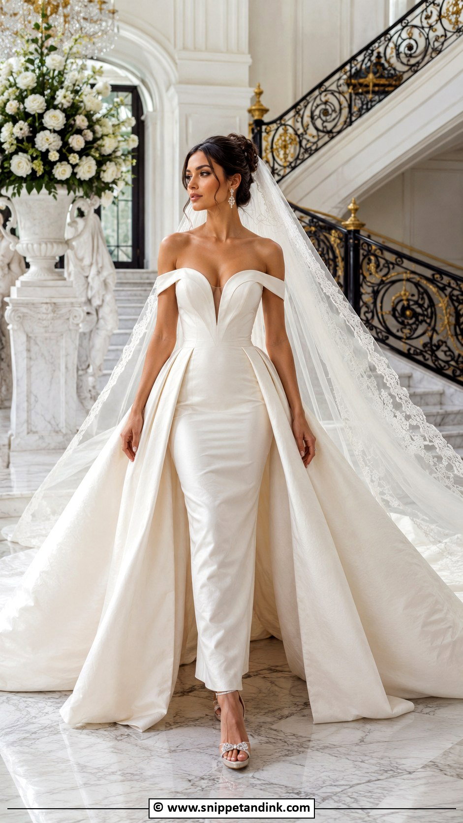 Detachable Train Ball Gown Wedding Dress - Snippet and Ink - 30 Wedding Dresses Ball Gown