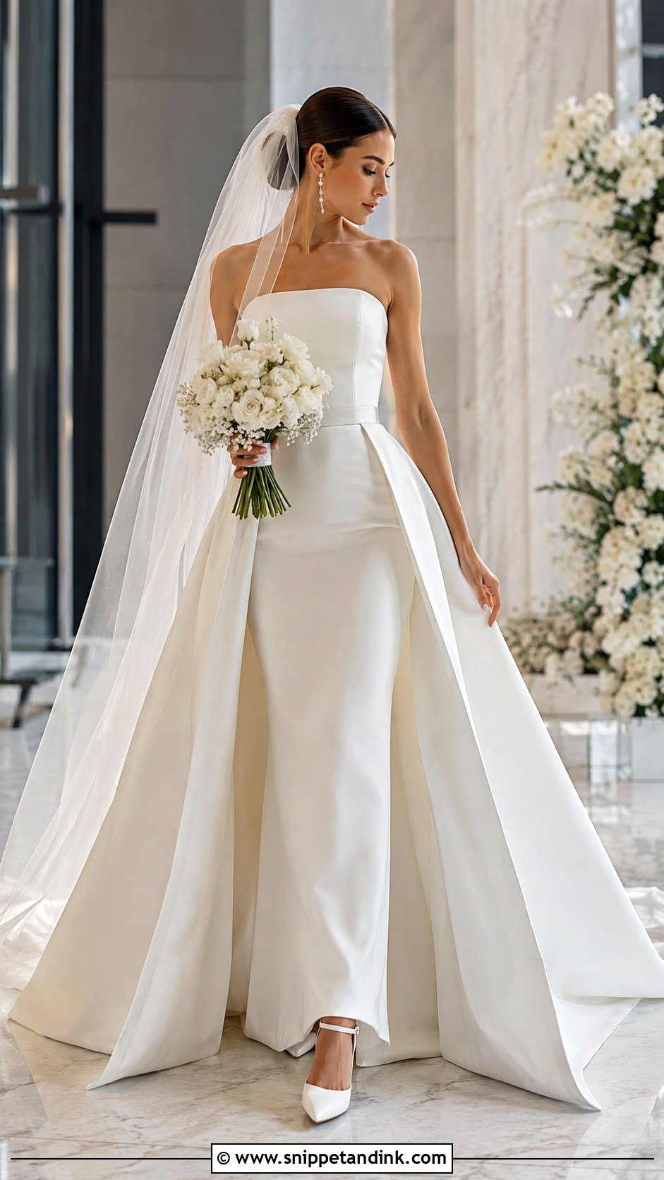 Detachable Train Bride Gown - Snippet and Ink - 25 Bride Gown Design Ideas