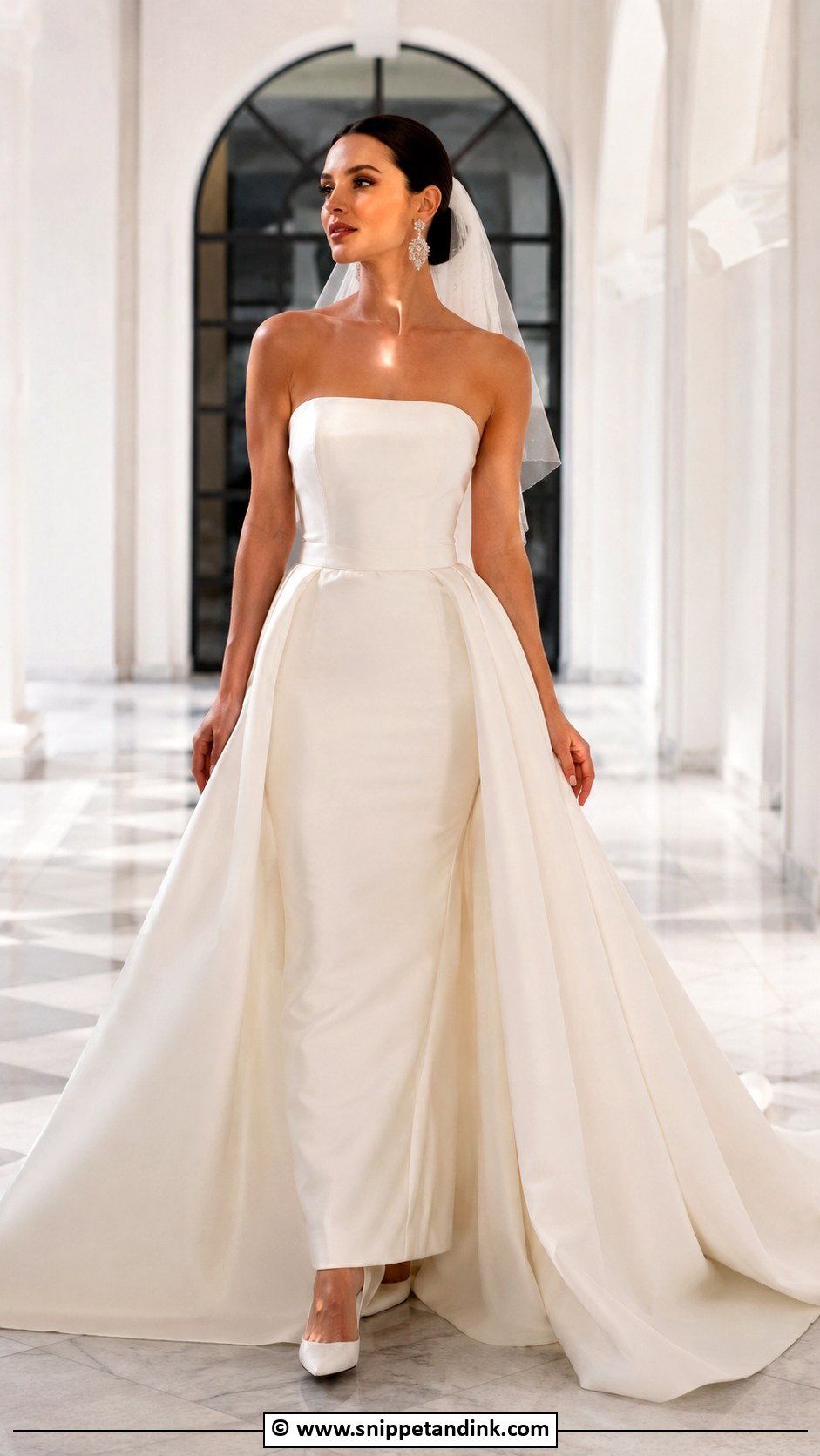Detachable Train Bride Gown - Snippet and Ink - 30 Bride Gown Ideas