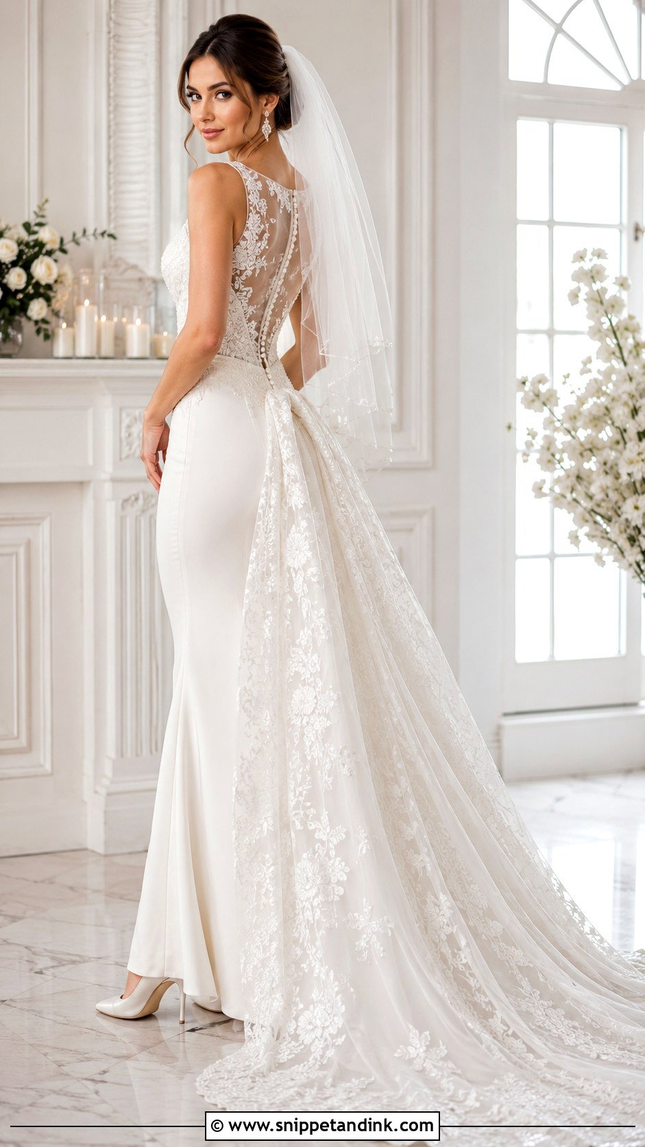 Detachable Train Mermaid Bridal Dress - Snippet and Ink - 20 Mermaid Bridal Dresses