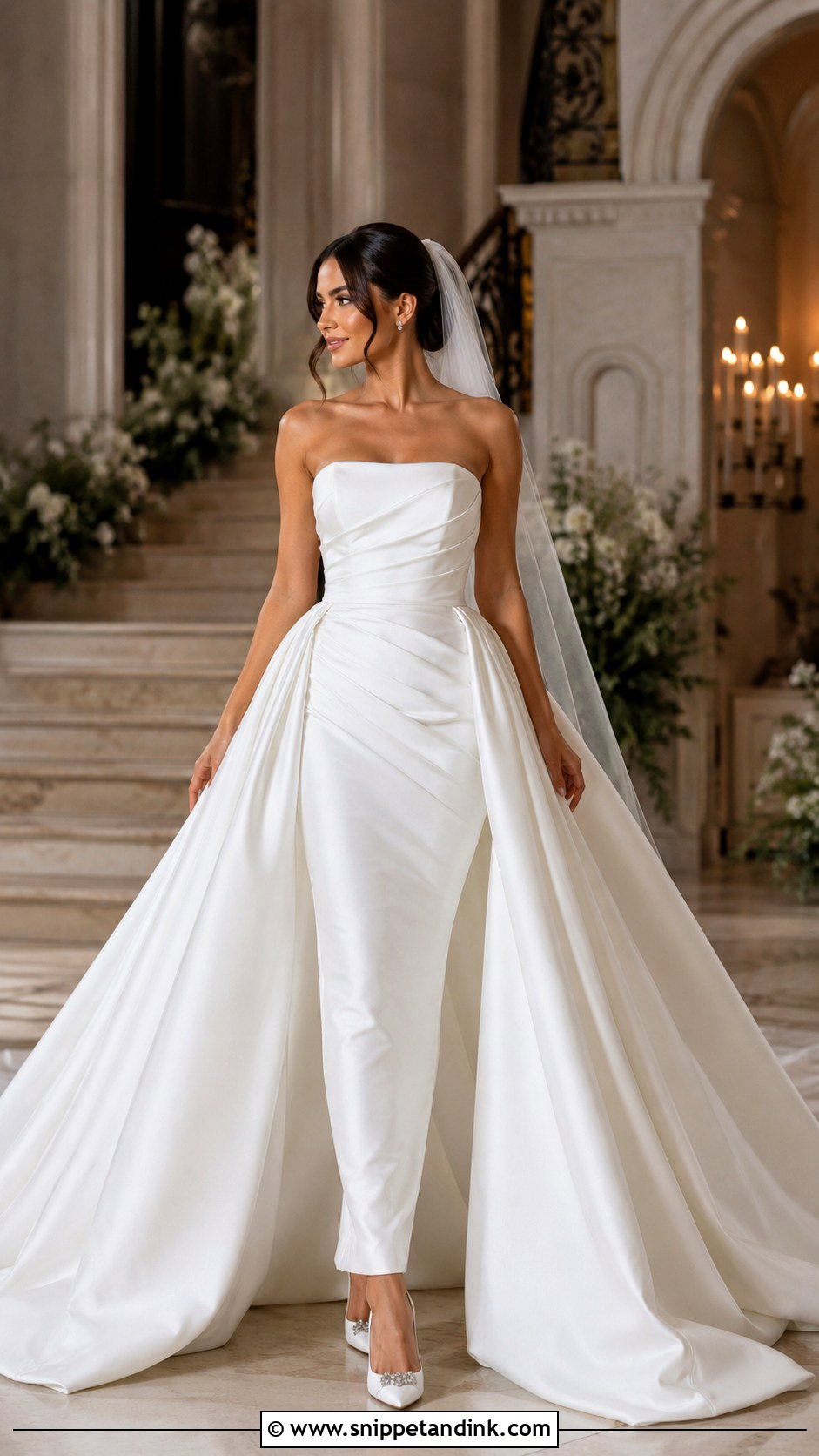 Detachable Train Poofy Wedding Dress - Snippet and Ink - 30 Poofy Wedding Dress Ideas
