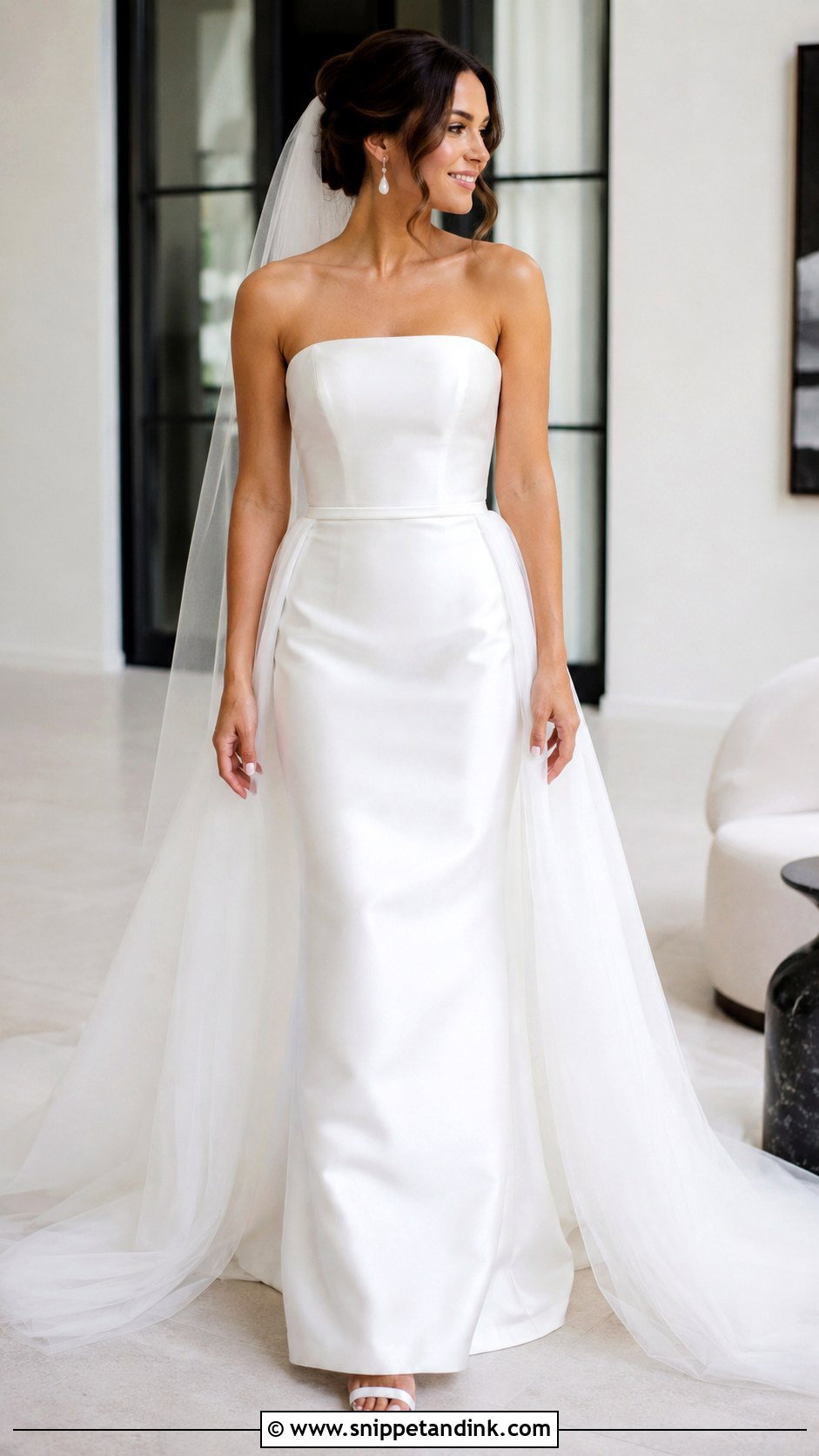 Detachable Train Wedding Dress - Snippet and Ink - 30 Fancy Wedding Dresses