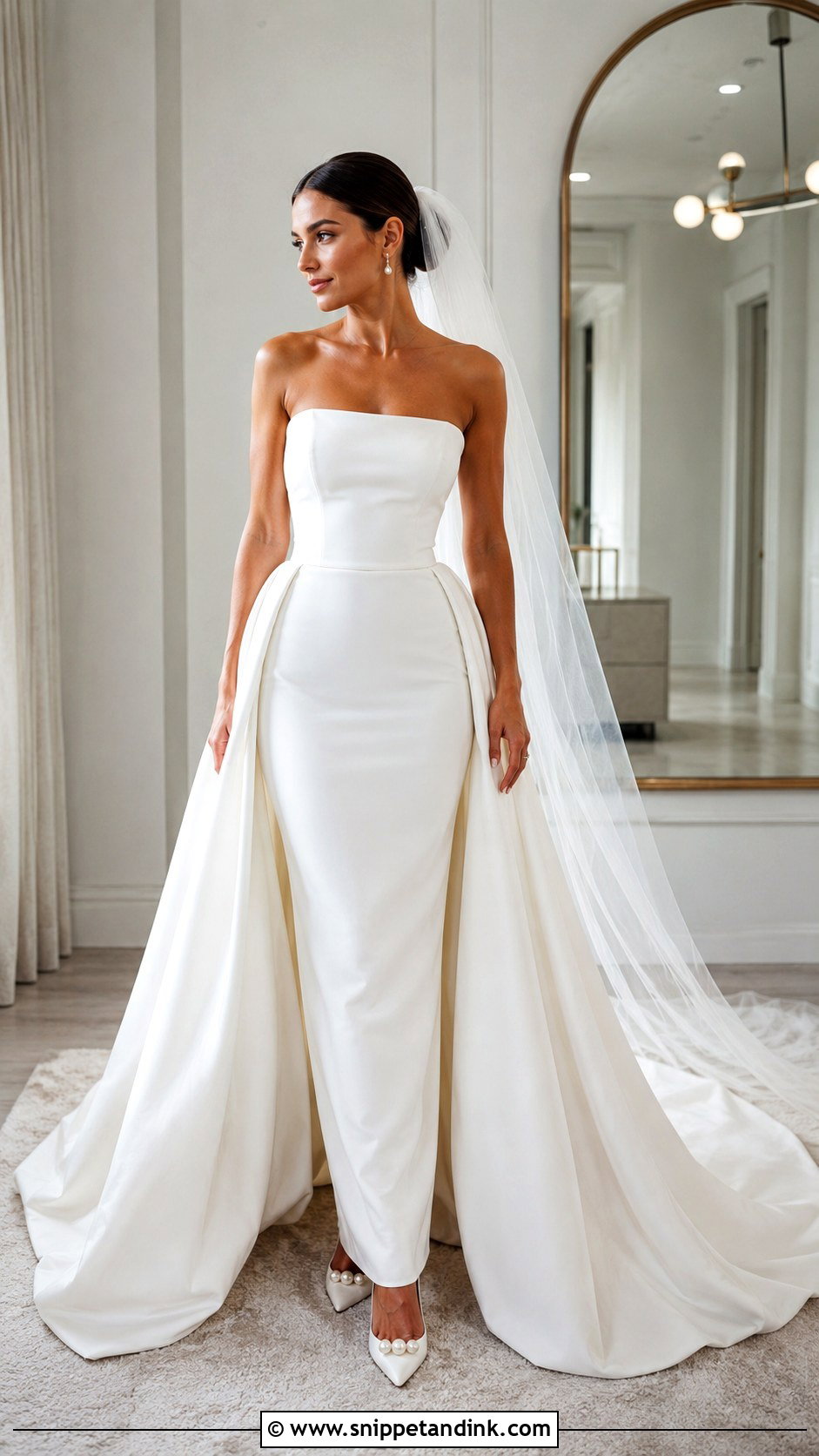 Detachable Train Wedding Dress - Snippet and Ink - 25 Wedding Dress Train Ideas