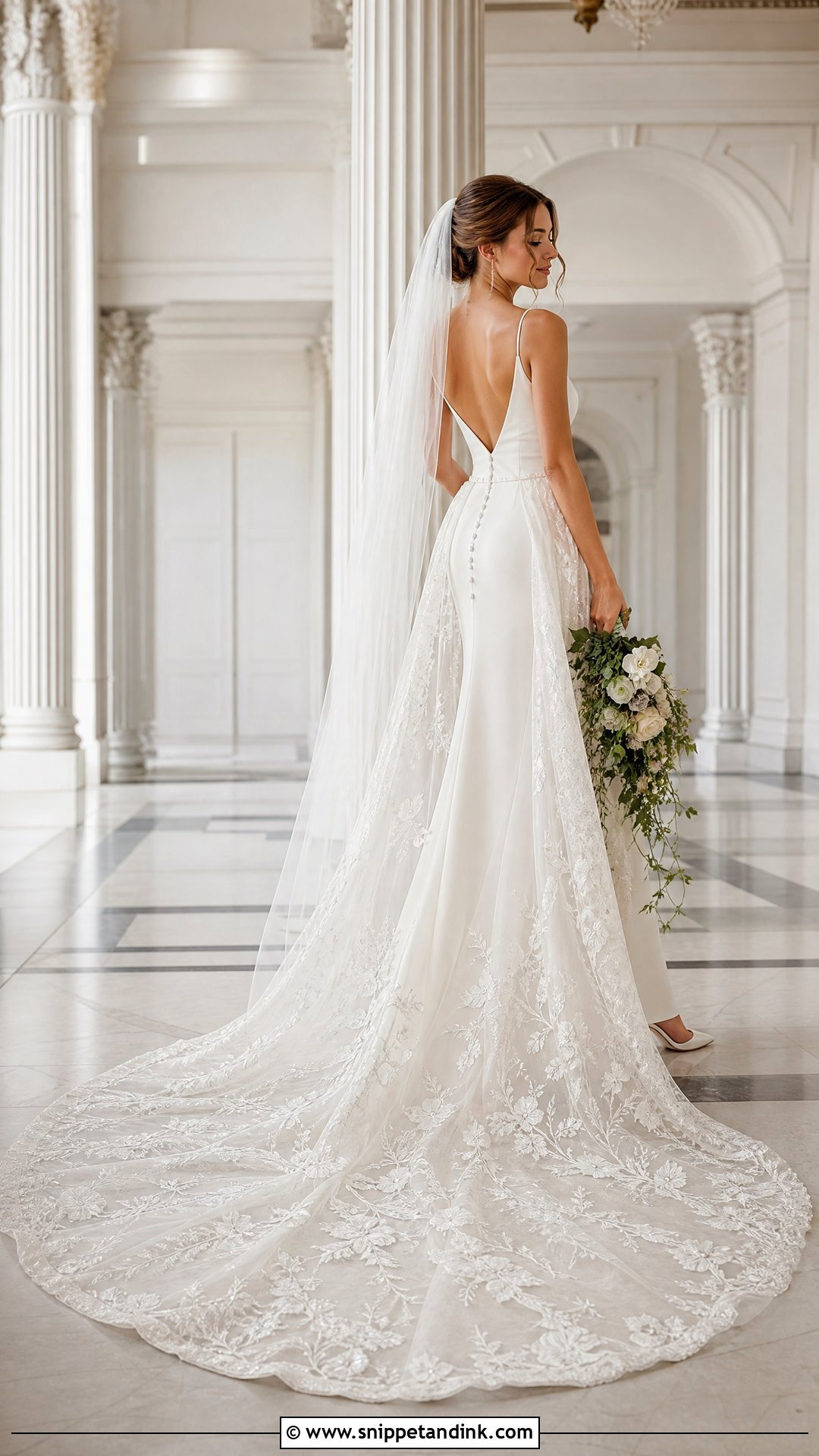 Detachable Train Wedding Dress - Snippet and Ink - 20 Transforming Wedding Dress Ideas