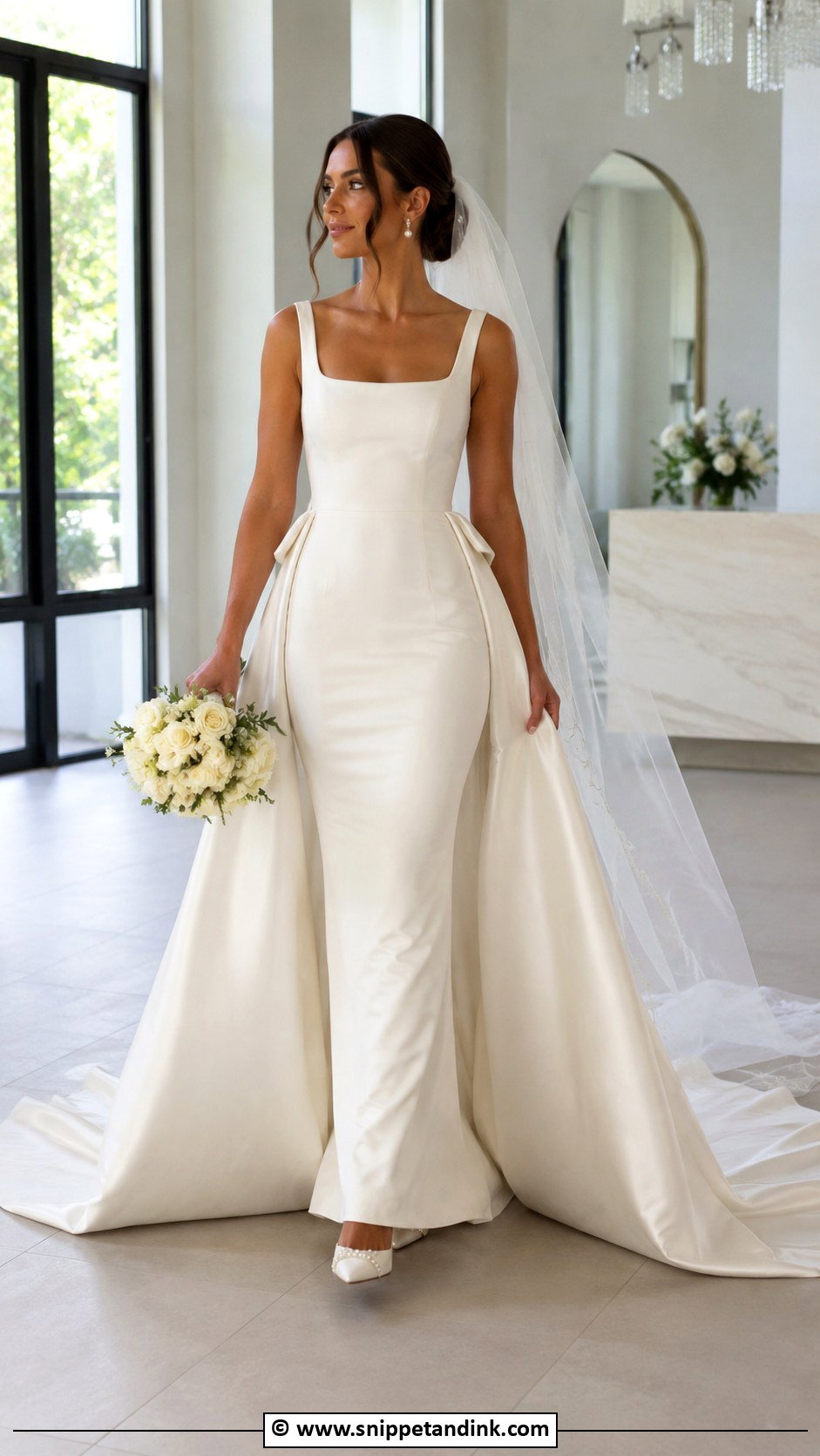 Detachable Train Wedding Dress - Snippet and Ink - 30 Timeless Elegant Wedding Dress Ideas