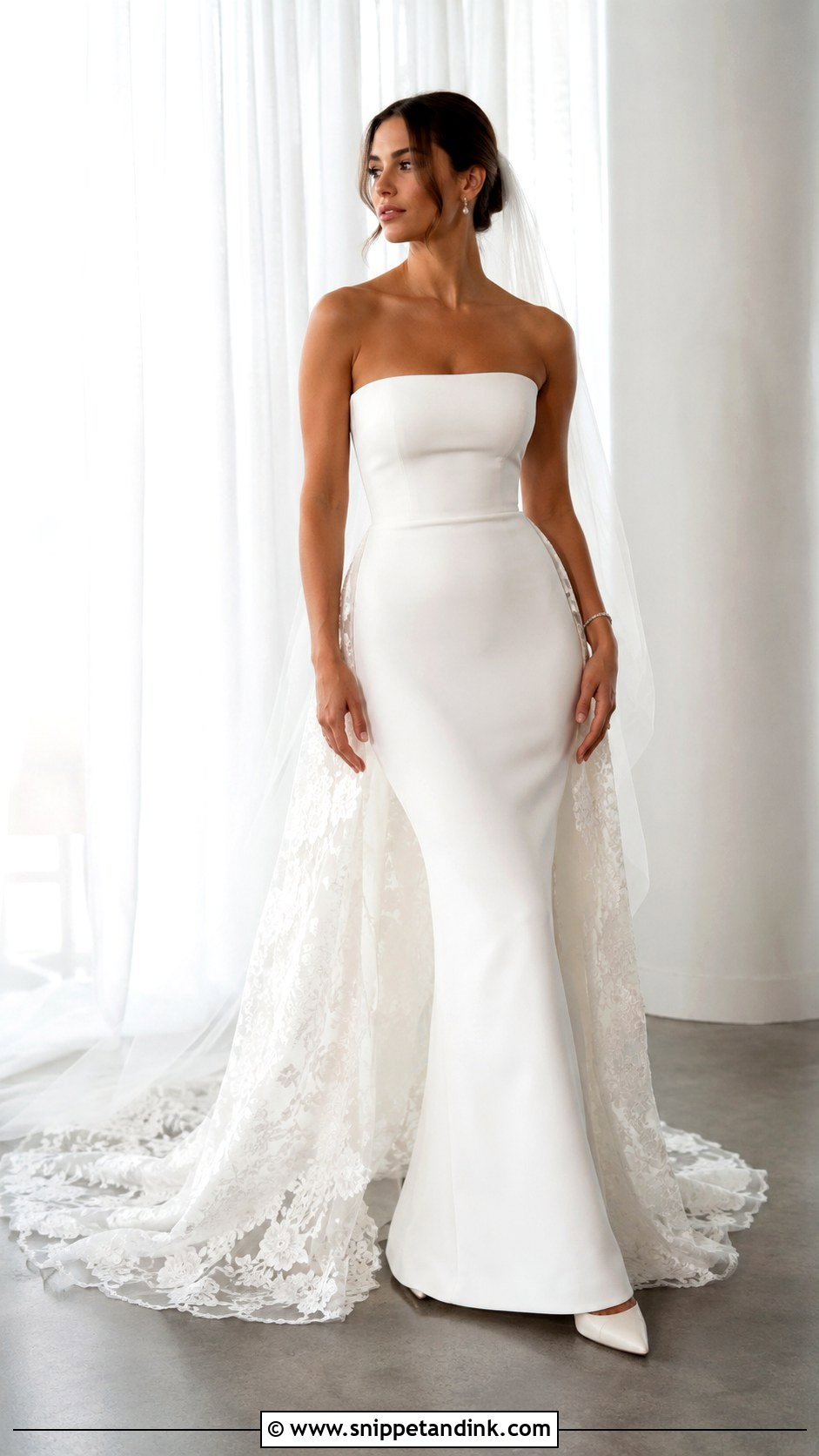 Detachable Train Wedding Dress - Snippet and Ink - 25 Bridal Train Styles