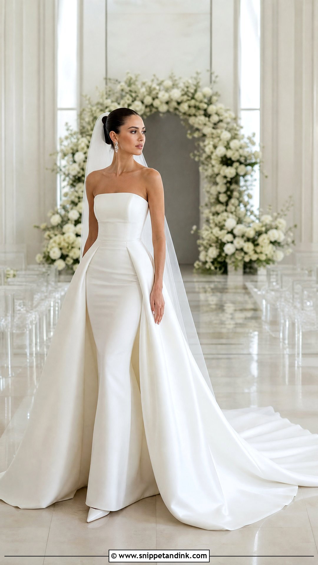 Detachable Train Wedding Dress With Fitted Gown - Snippet and Ink - 25 Wedding Dress with Train Ideas