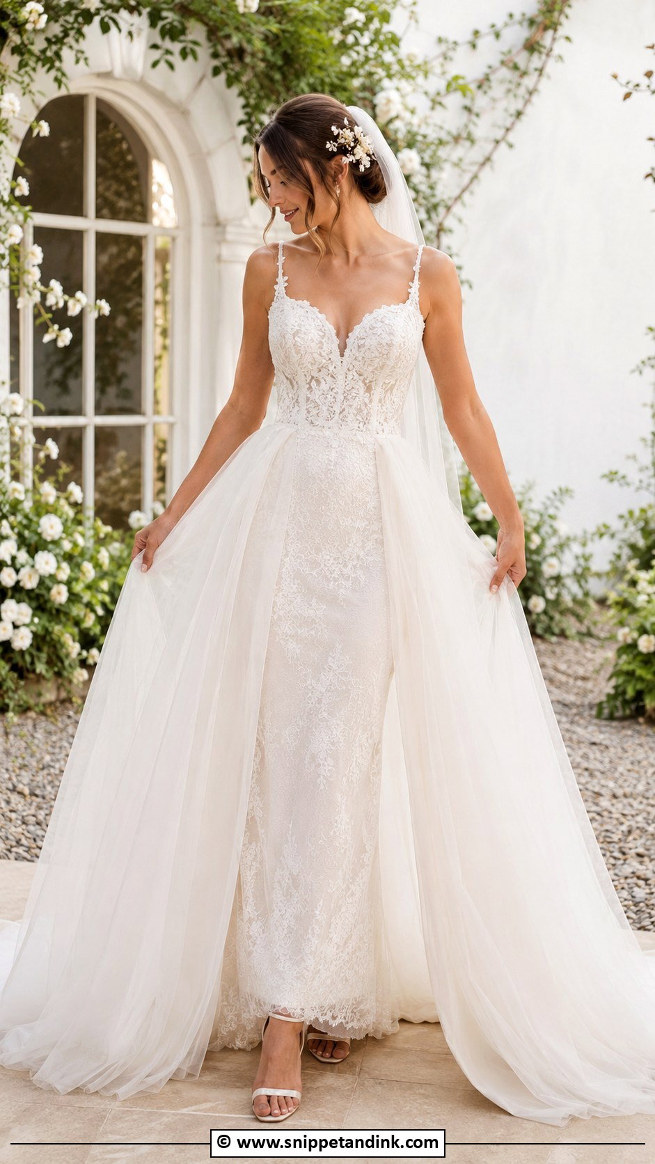 Detachable Tulle Skirt Wedding Dress - Snippet and Ink - 30 Detachable Wedding Dress Ideas