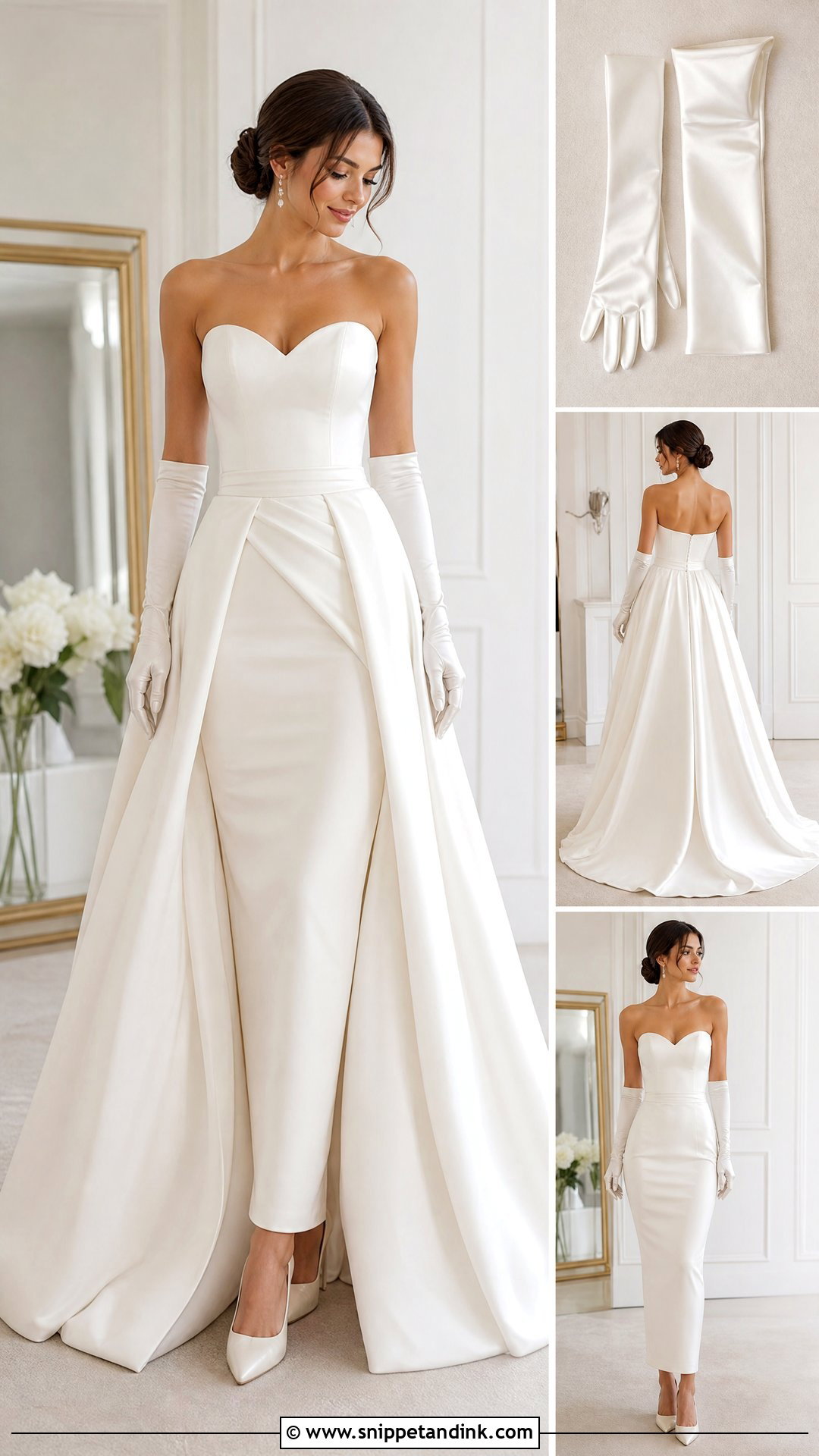 Detachable Wedding Dress Gloves With Convertible Gown - Snippet and Ink - 25 Wedding Dress Gloves Ideas