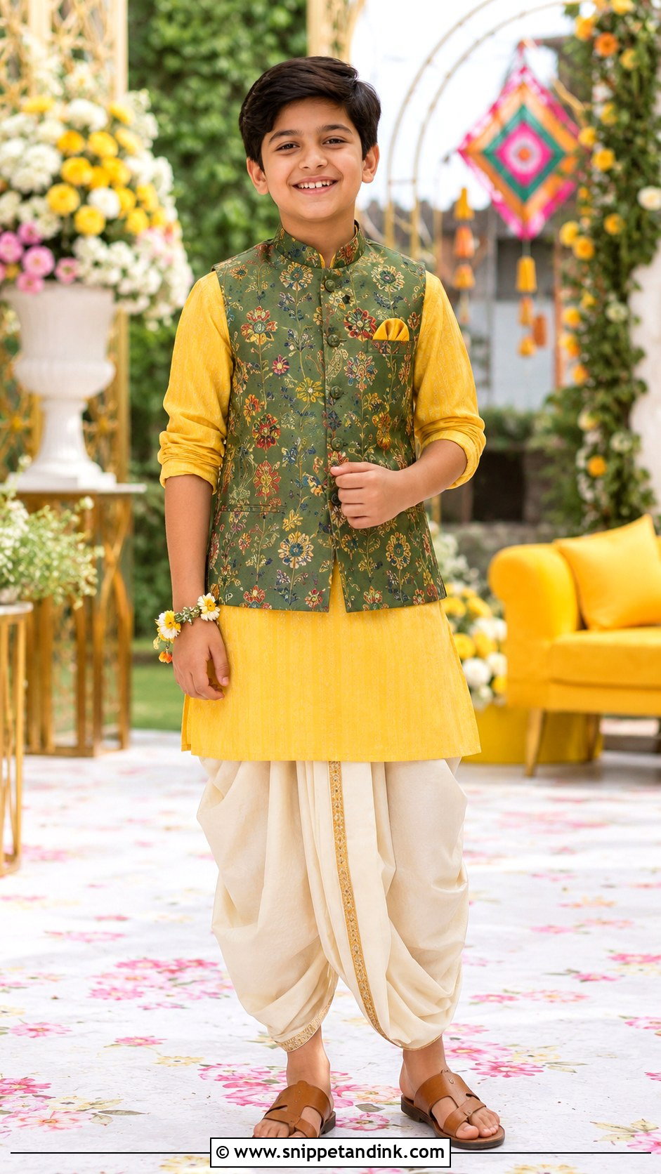 Dhoti Kurta For Boys - Snippet and Ink - 25 Mehndi Dress for Boys Ideas