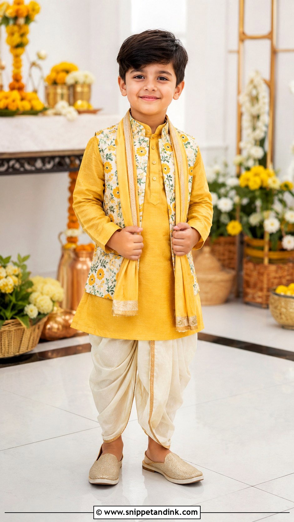 Dhoti Kurta Indian Kids Wedding Dress - Snippet and Ink - 25 Indian Kids Wedding Dresses