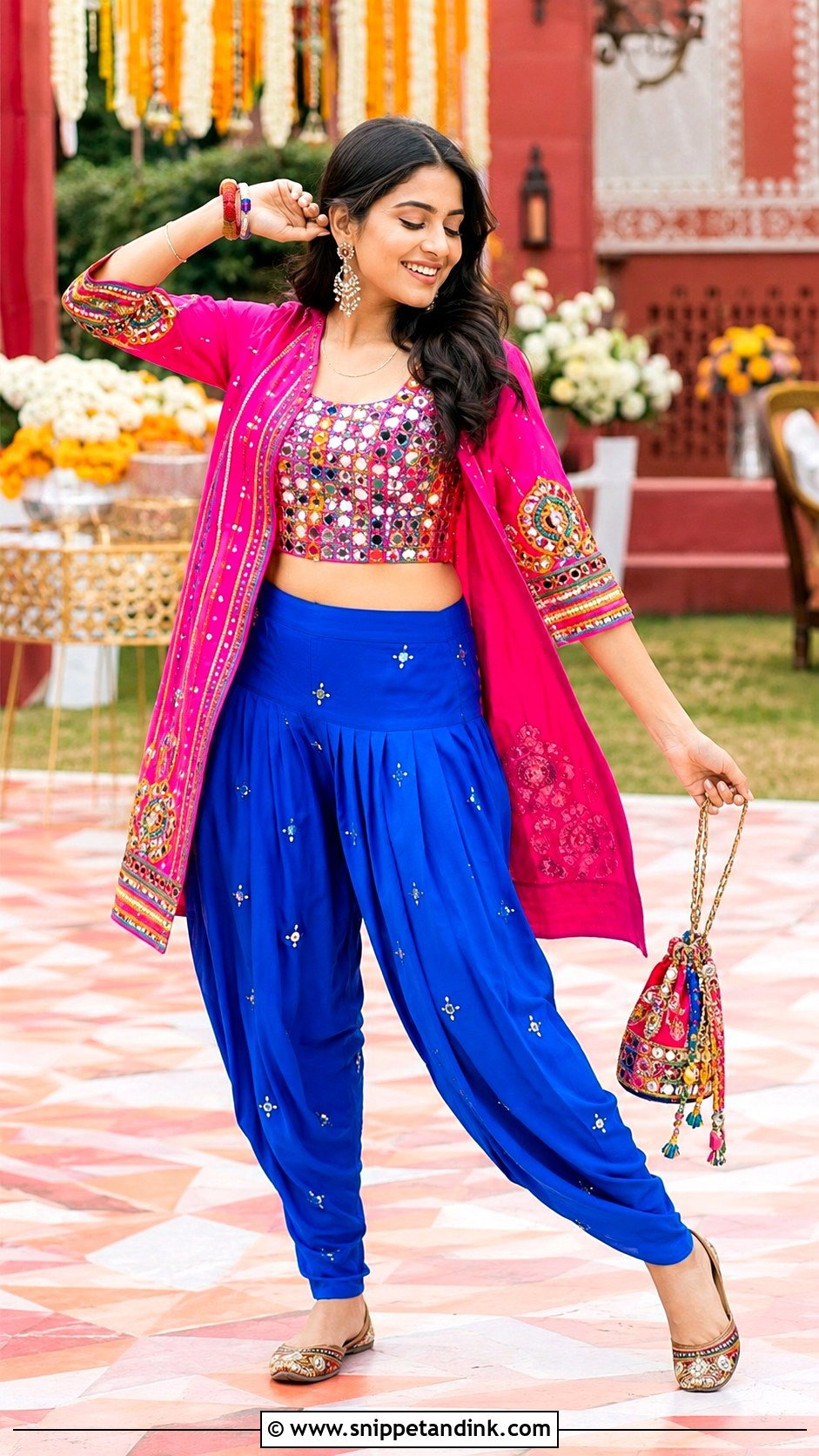 Dhoti Pant Baraat Outfit - Snippet and Ink - 20 Baraat Outfits for Sisters