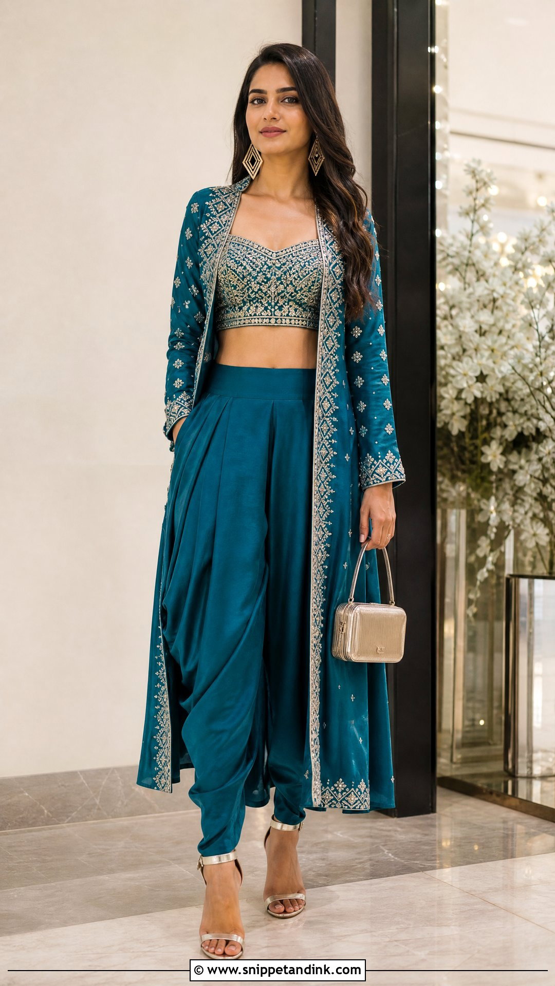Dhoti Pant Indo Western Function Outfit - Snippet and Ink - 20 Outfits for Marriage Functions