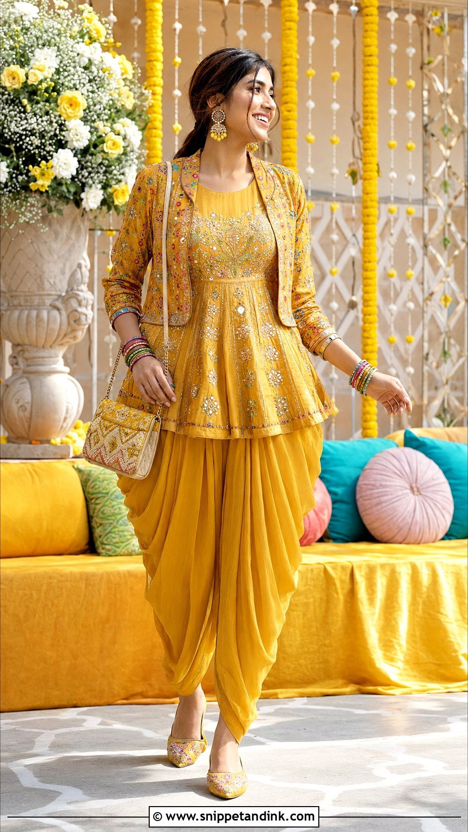 Dhoti Pant Kurta Indian Wedding Dress - Snippet and Ink - 20 Indian Wedding Dresses Women