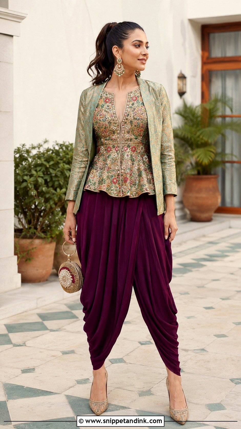 Dhoti Pant Set For Indian Wedding Mehendi - Snippet and Ink - 20 Indian Wedding Season Outfit Ideas