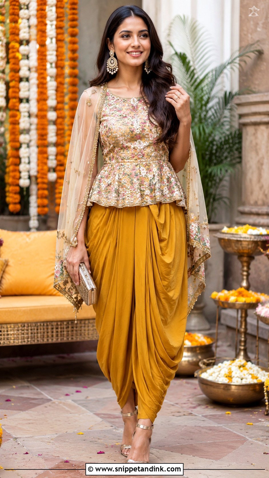 Dhoti Pant Set For Wedding - Snippet and Ink - 25 Indian Friends Wedding Outfit Ideas