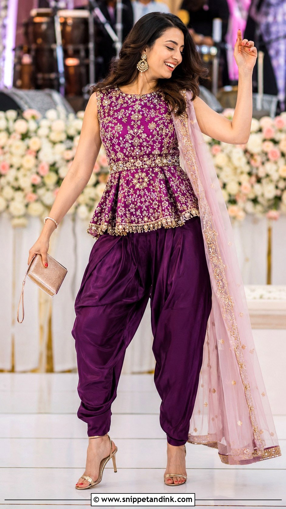 Dhoti Pant Set for Indian Wedding Sangeet - Snippet and Ink - 20 Indian Wedding Outfit Ideas for Women