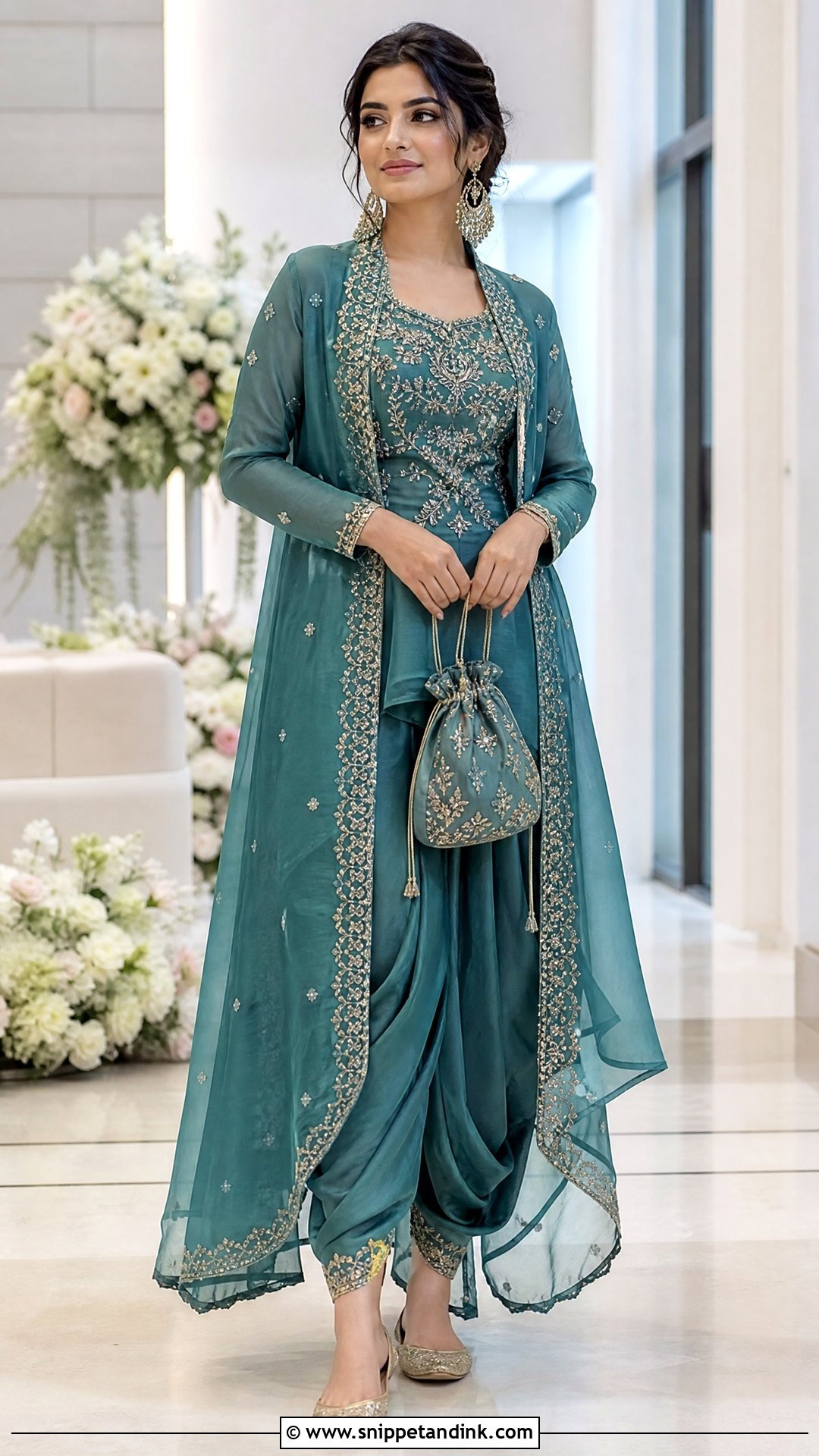 Dhoti Pant Set for Ring Ceremony - Snippet and Ink - 20 Ring Ceremony Outfit for Sister Ideas