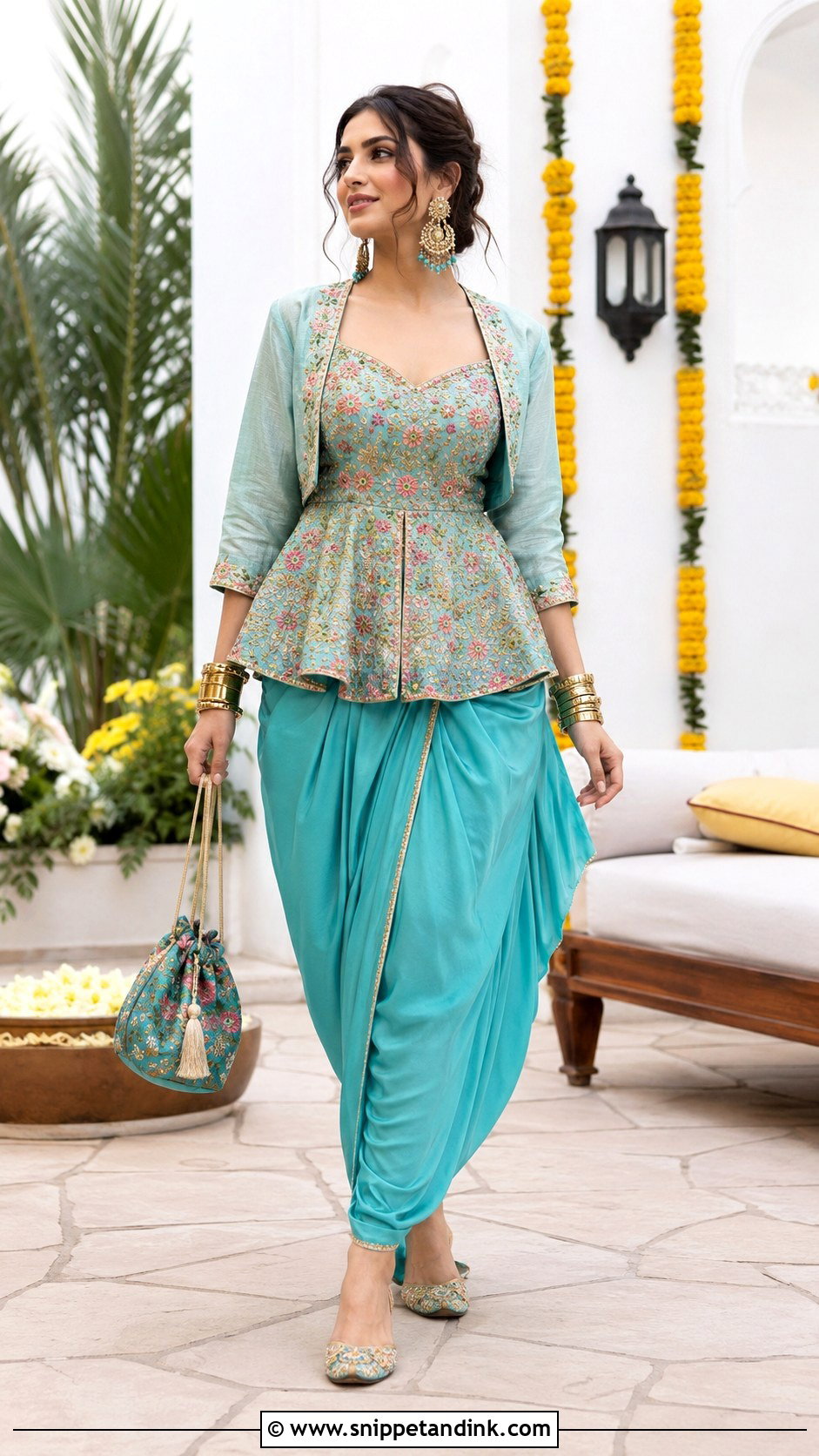 Dhoti Pant Shadi Dress - Snippet and Ink - 20 Indian Shadi Dresses