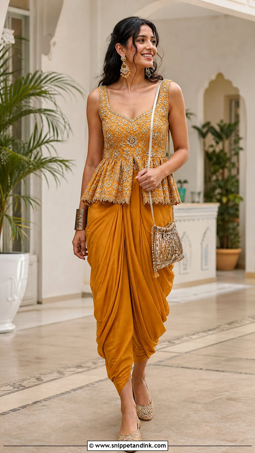Dhoti Pant Wedding Outfit - Snippet and Ink - 20 Wedding Outfit for Sister Ideas
