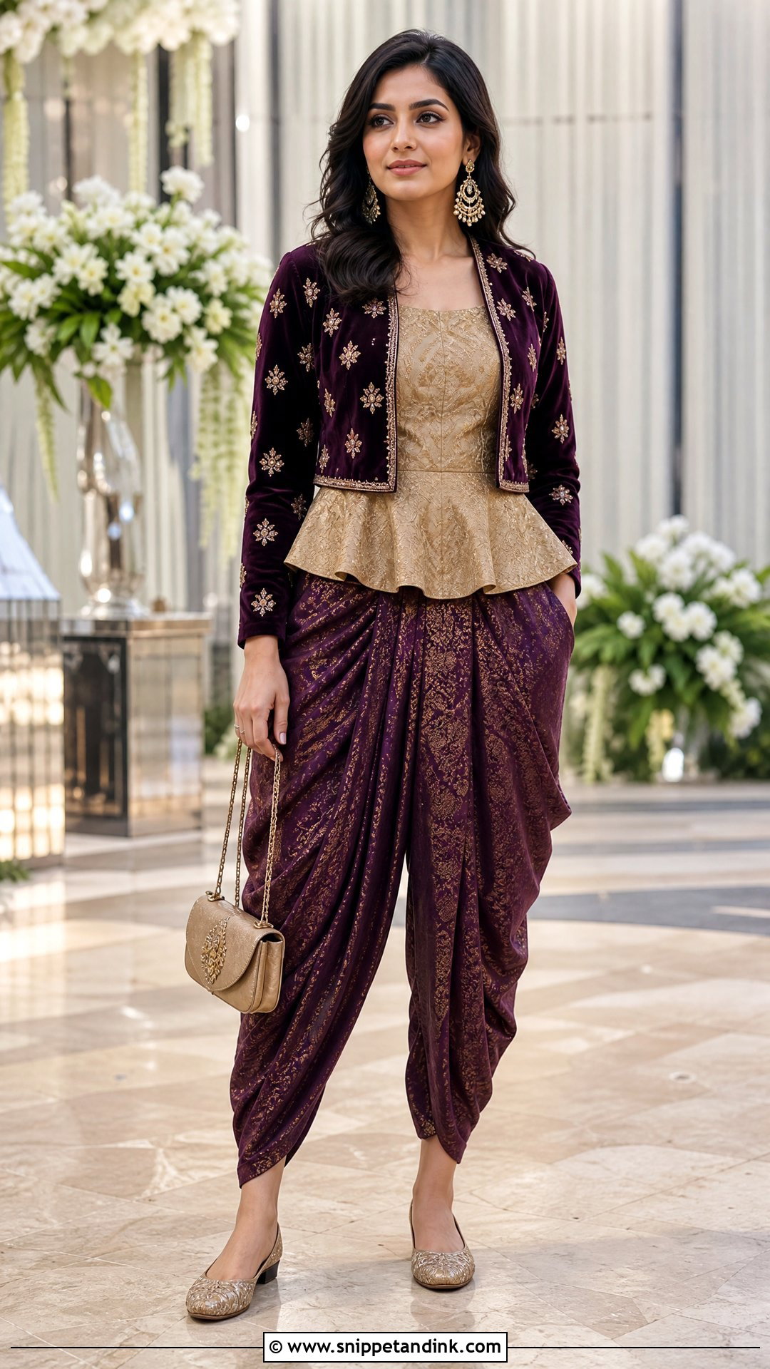 Dhoti Pant Winter Marriage Outfit - Snippet and Ink - 20 Winter Marriage Outfit for Women Ideas