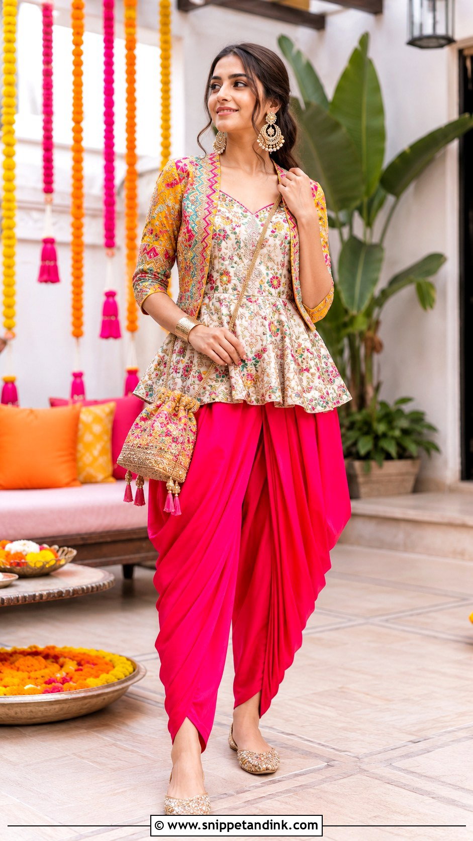 Dhoti Pants Indian Wedding Outfit - Snippet and Ink - 20 Indian Wedding Party Outfits