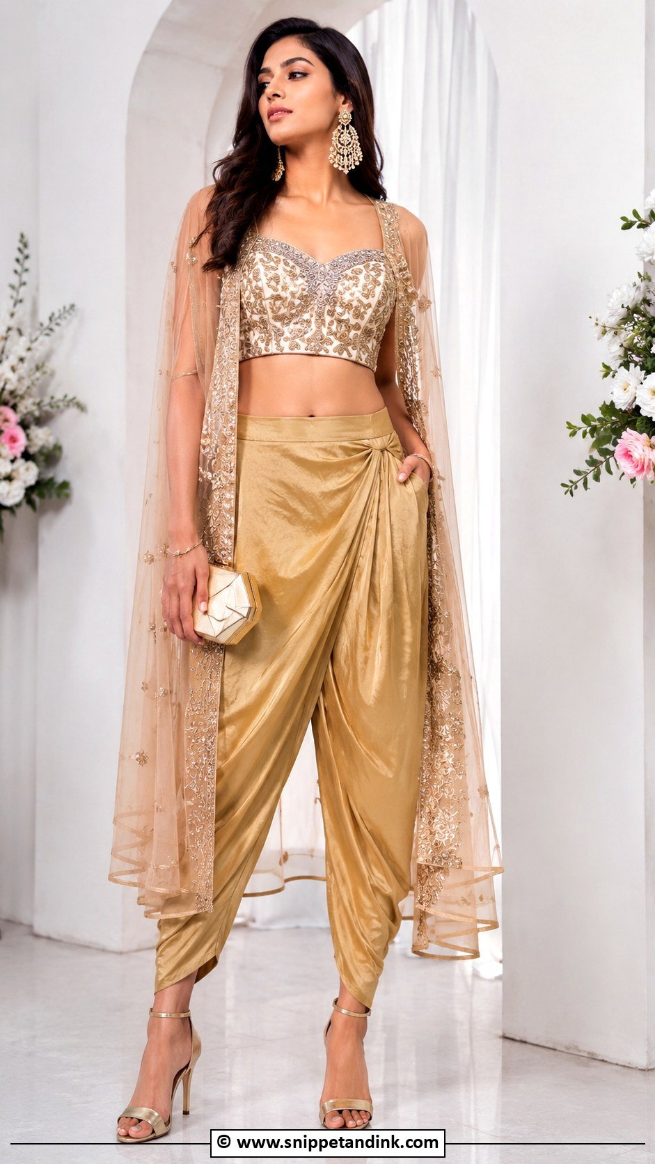 Dhoti Pants Outfit For Sangeet - Snippet and Ink - 35 Sangeet Outfit Ideas