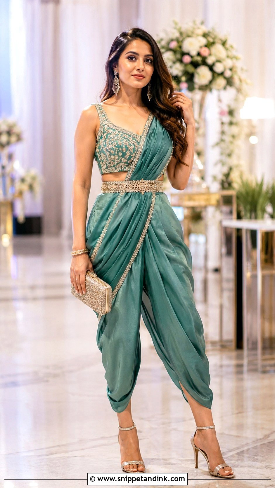Dhoti Saree For Sister Wedding - Snippet and Ink - 30 Indian Sister Wedding Dress Ideas