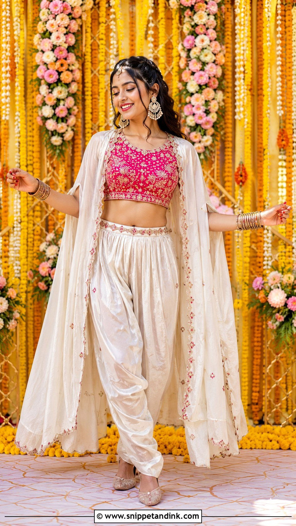 Dhoti Set For Bride Sister - Snippet and Ink - 25 Mehndi Dresses for Bride Sister