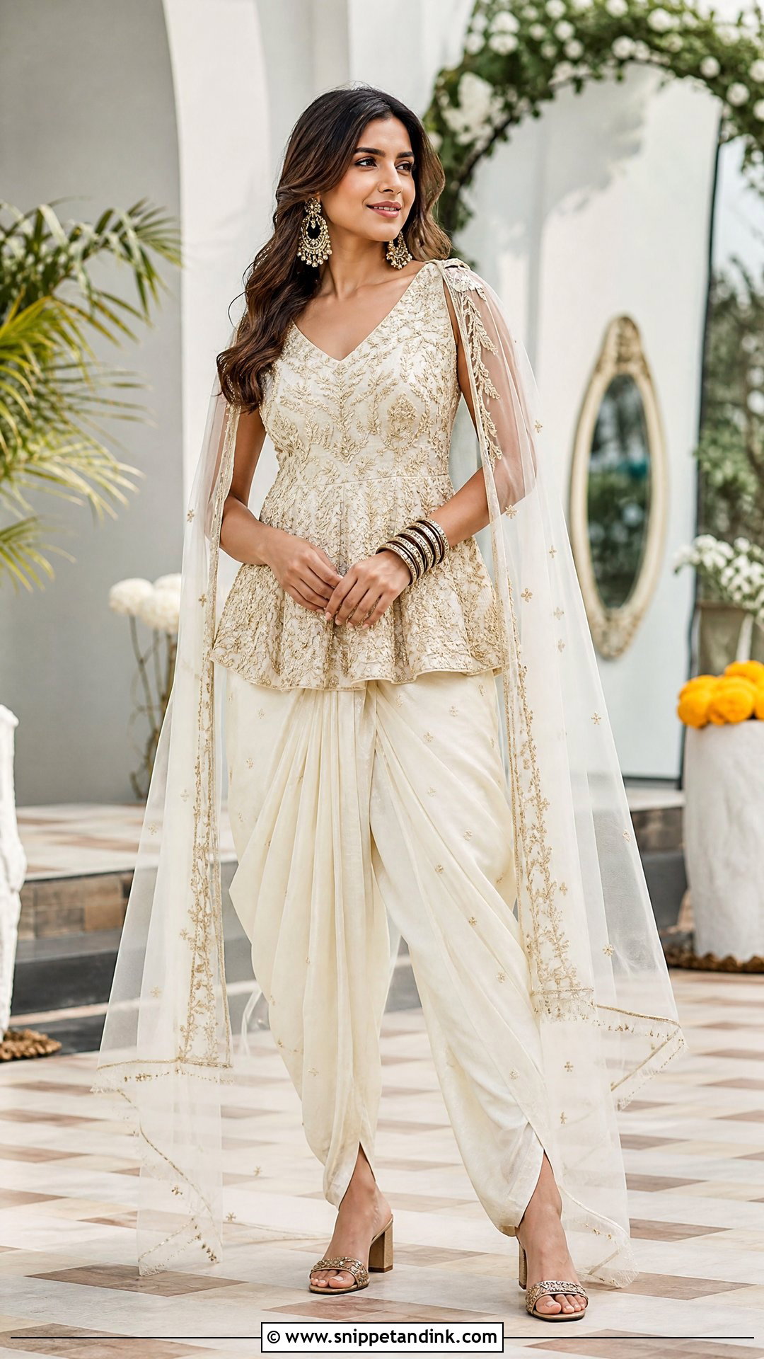 Dhoti Set For Sister Wedding - Snippet and Ink - 25 Wedding Wear for Sister Ideas
