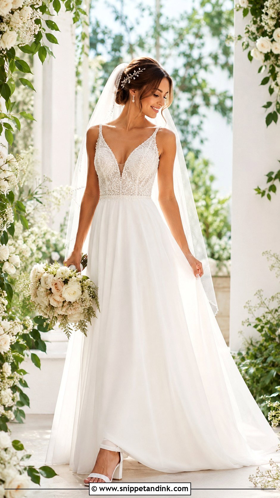 Diamond A Line Wedding Dress - Snippet and Ink - 25 Diamond Wedding Dress Ideas