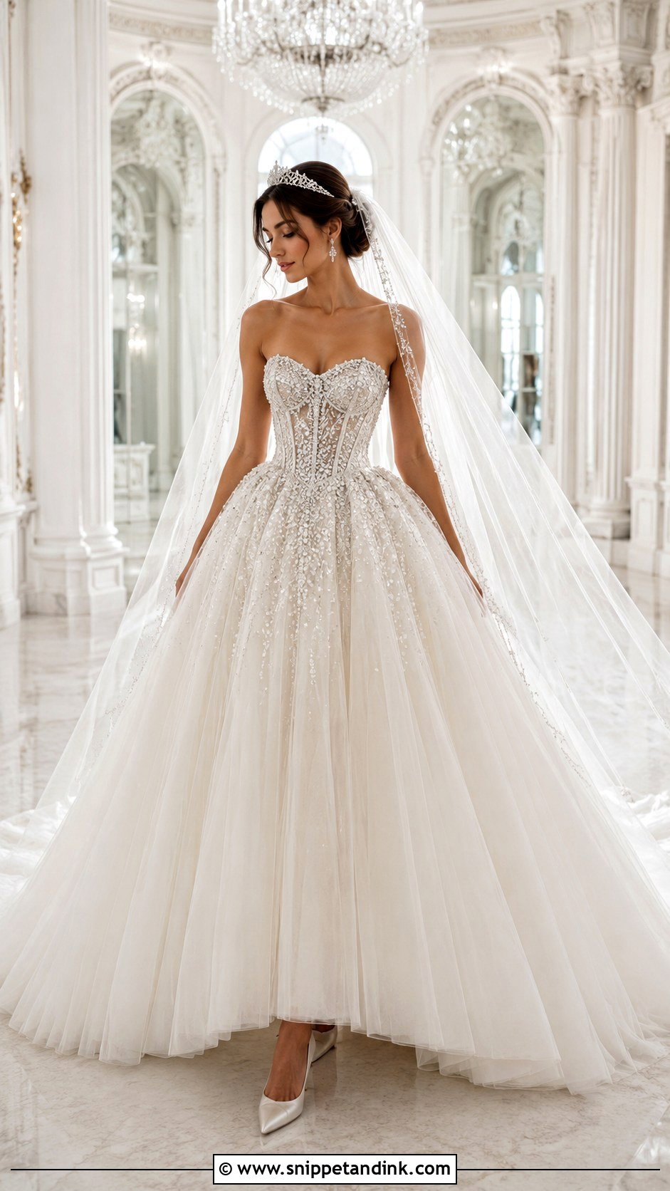 Diamond Ball Gown Wedding Dress - Snippet and Ink - 20 Diamonds Wedding Dresses