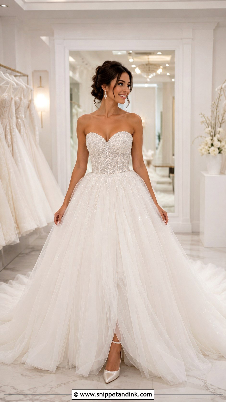 Diamond Ball Gown Wedding Dress - Snippet and Ink - 25 Diamond Wedding Dress Ideas