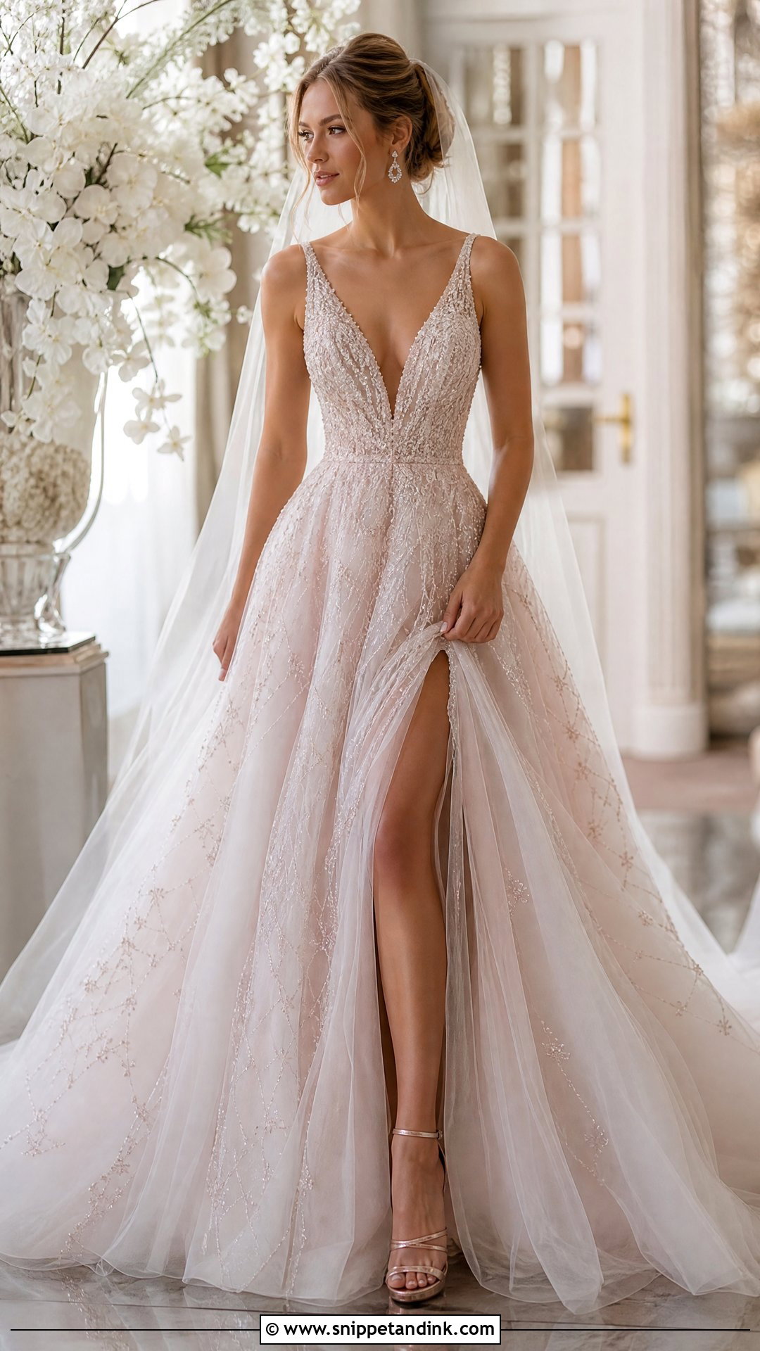 Diamond Blush Wedding Dress - Snippet and Ink - 20 Wedding Dress Diamonds Ideas