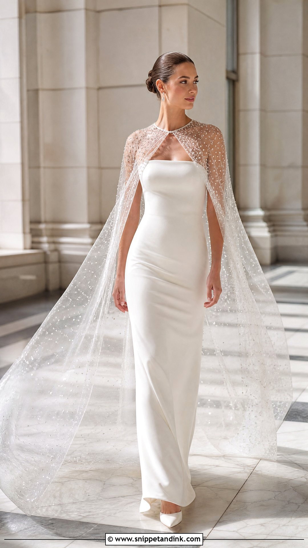 Diamond Cape Wedding Dress - Snippet and Ink - 20 Wedding Dress Diamonds Ideas