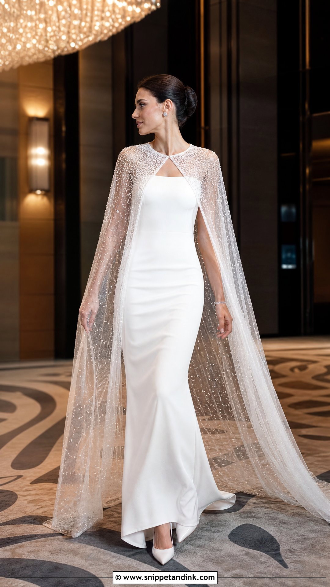 Diamond Cape Wedding Dress - Snippet and Ink - 20 Wedding Dress with Diamonds Ideas