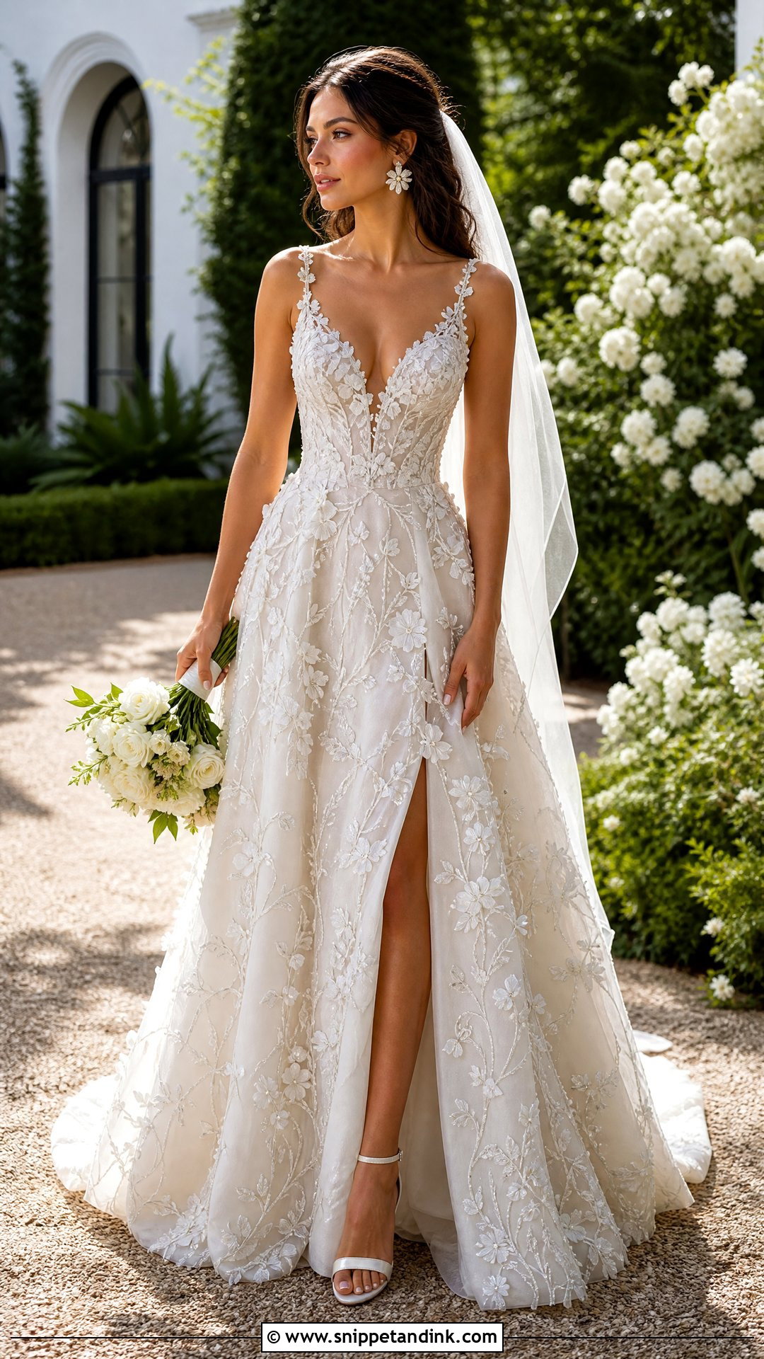 Diamond Floral Wedding Dress - Snippet and Ink - 20 Wedding Dress Diamonds Ideas