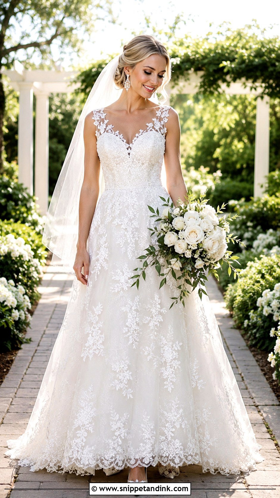 Diamond Lace Wedding Dress - Snippet and Ink - 20 Diamonds Wedding Dresses