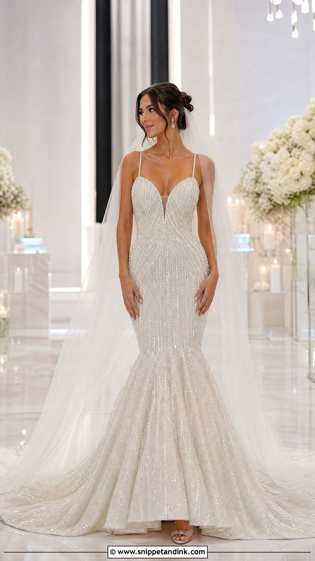 Diamond Mermaid Wedding Dress - Snippet and Ink - 20 Wedding Dress Diamonds Ideas