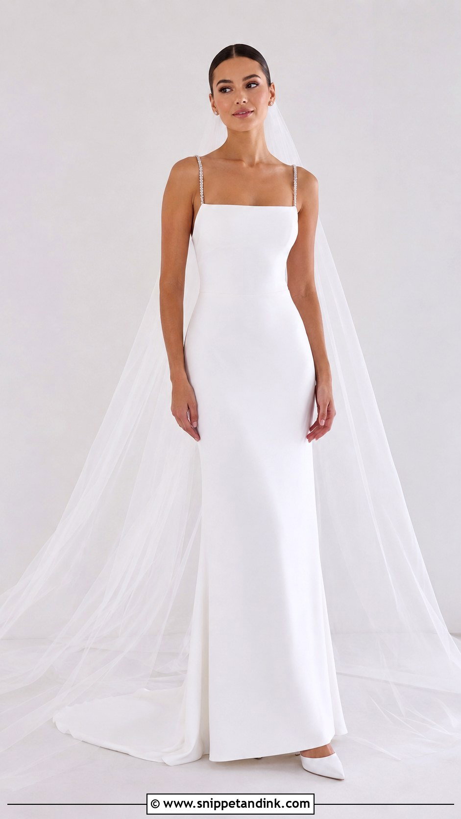 Diamond Minimal Wedding Dress - Snippet and Ink - 25 Diamond Wedding Dress Ideas
